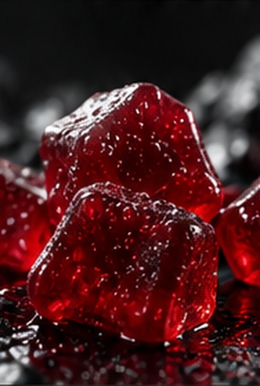Primer plano de las gomitas rojas de STRANKS